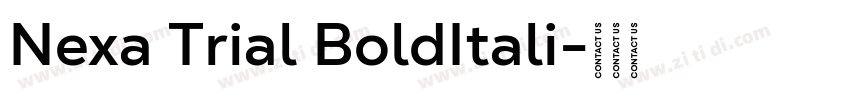 Nexa Trial BoldItali字体转换